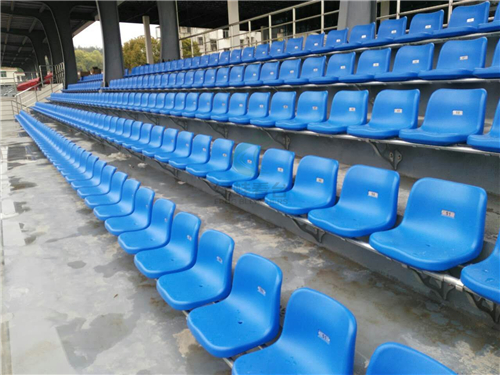 江西省貴溪市第一中學(xué)體育場(chǎng)選用綠蛙看臺(tái)座椅