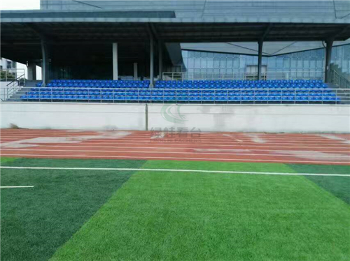 江西省貴溪市第一中學(xué)體育場(chǎng)選用綠蛙看臺(tái)座椅